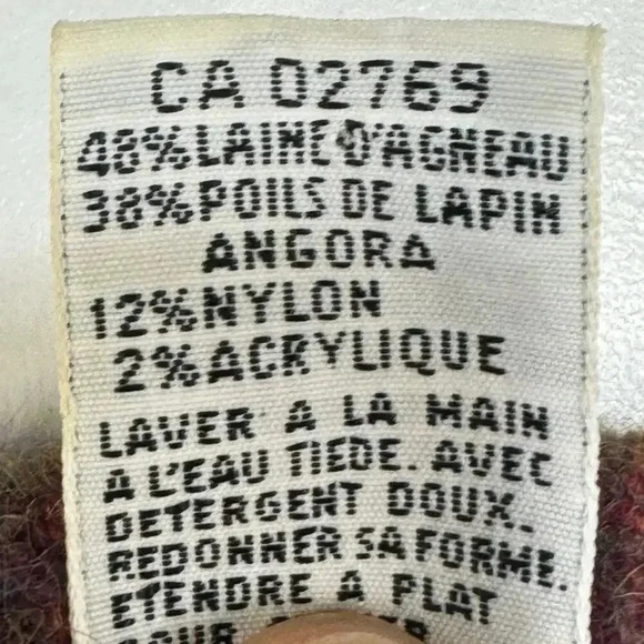 Vintage Made For Saks Fifth Avenue Striped Lambs Wool/Rabbit Hair/Angora Sweater - Picture 12 of 14